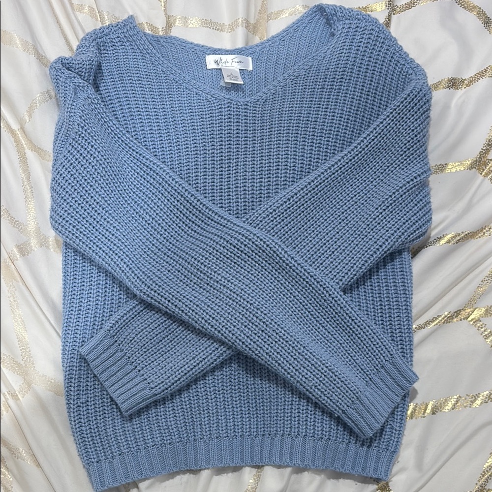 Blue V-Neck Sweater